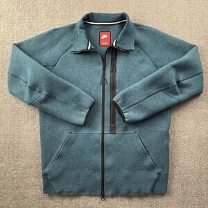 Nike Tech Fleece Jacket Adult Medium Blue Full Zip Long Sleeve Active Casual Men